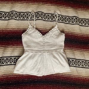Beachy white Hollister Tank top🤍🌊🤍